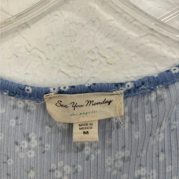 See You Monday Blue Floral Tiered Maxi Dress - Picture 3 of 7